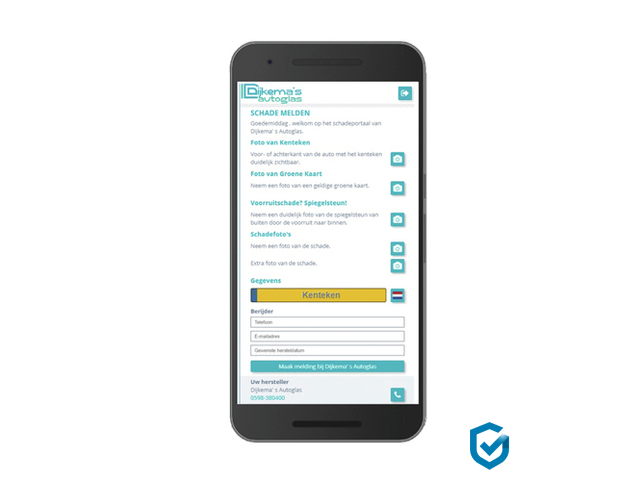 Schademelding App maakt melding & herstel ruitschade snel & simpel voor automotivebranche.